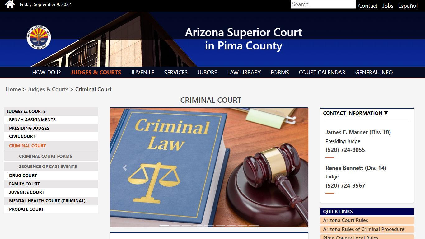 Criminal Court - Pima County, Arizona